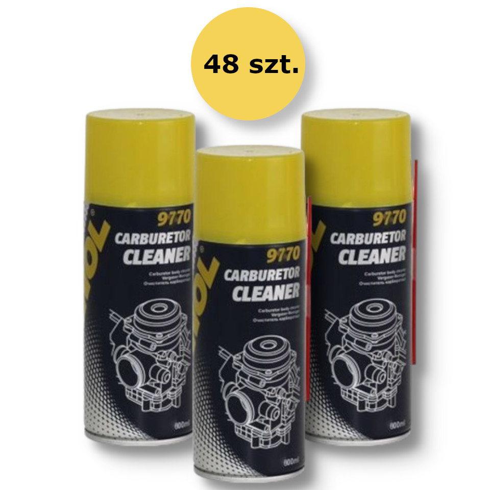 MANNOL CARBURETOR CLEANER sprej na čištění karburátoru 600 ML (9770) (48) KARTON 48 kus (set) (MANNOL CARBURETOR CLEANER sprej na čištění karburátoru)
